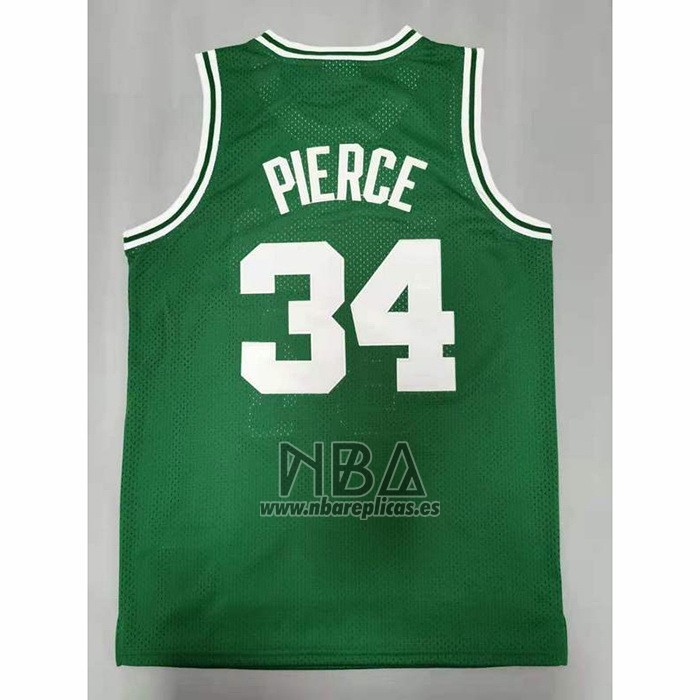 Camiseta Boston Celtics Paul Pierce NO 34 Hardwood Classics Throwback Verde